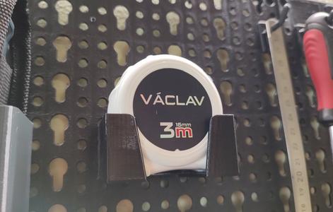 tape maeasure Parkside pegboard mount