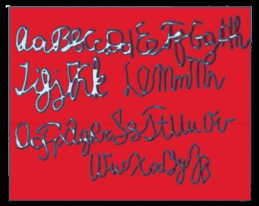 English Script Drawing Template