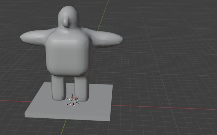 person with stand