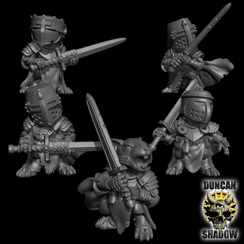 Mousle Crusaders with Great Swords (Pre Supported)