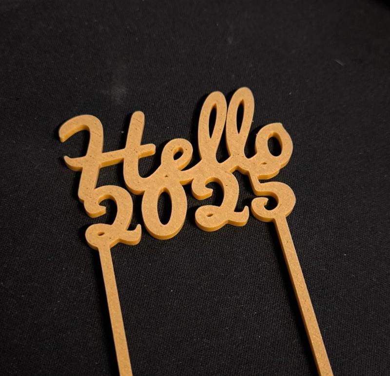 Hello 2025 Caketopper