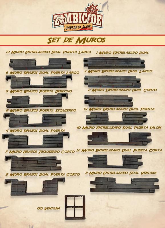 Wall set for Zombicide Undead or Alive