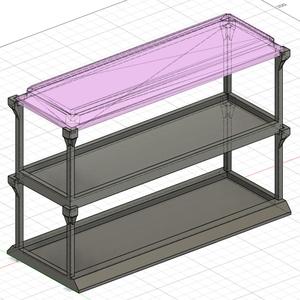 Expandable Desktop Display Shelf