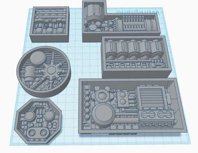 Panel Greebles for spaceships and robots and ...whatever! (reduce size to your liking)