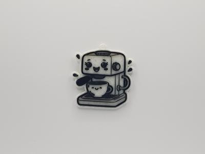 Happy Coffee Machine Keychain
