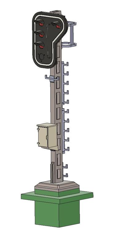 Belgian railroad signal EPOC III scale H0 1:87 - RESIN VERSION