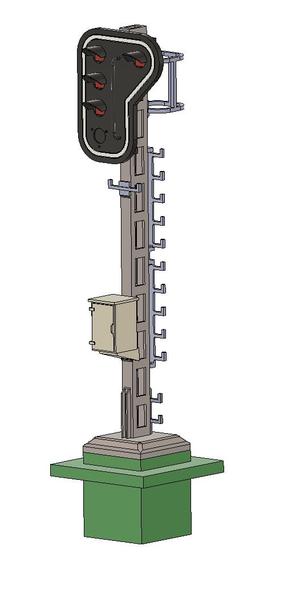 Belgian railroad signal EPOC III scale H0 1:87 - RESIN VERSION