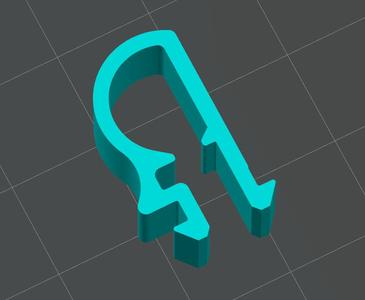 Flat Edge 2020 Extrusion Cable Clip (+Flatter)