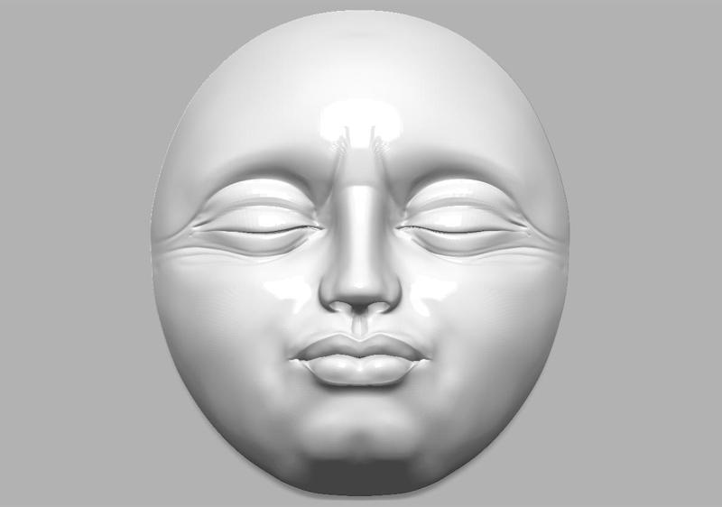 Modern Face Sculpture Wall Art N 1