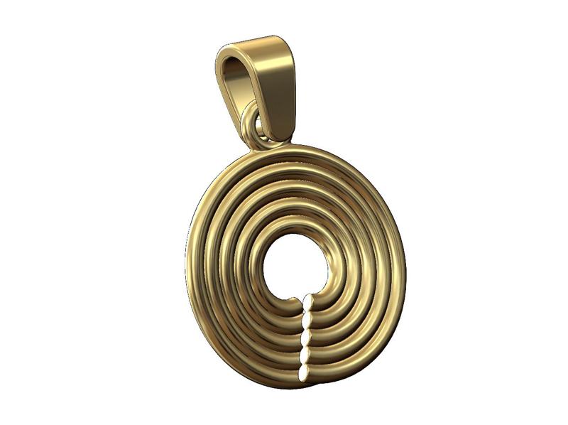 Spiral pendant charm 3D print model