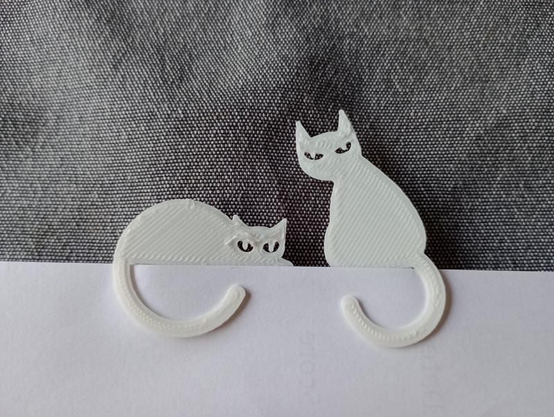 Cat bookmark:  For 1 color printers