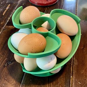 Fridge Egg Spiral w Center Holder and Side Numbers