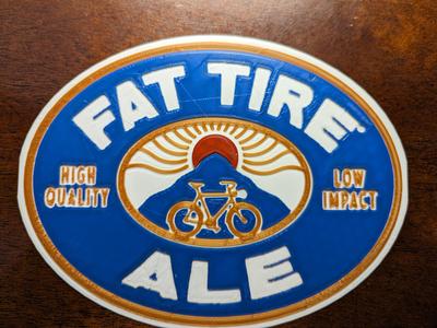 Fat Tire Ale - Logo beer sign display