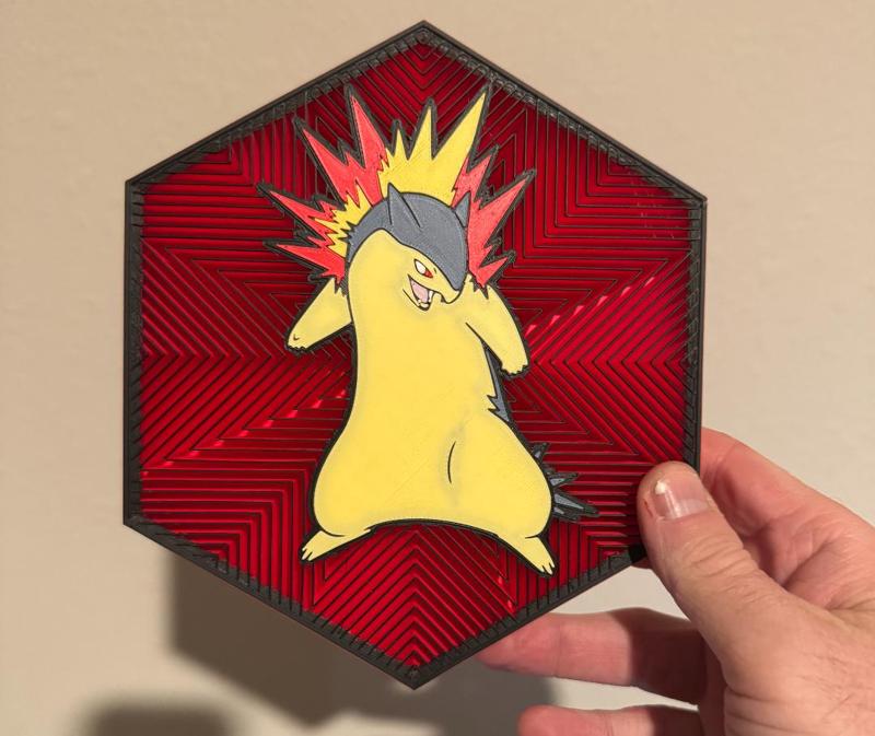 #157 Typhlosion Hex Wall Art