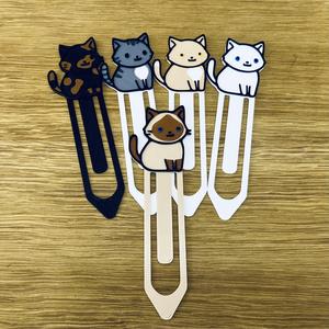 Cute Siamese Cat Bookmark with Blue Eyes