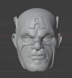 CAPTAIN AMERICA SERIOUS HEAD MARVEL LEGENDS