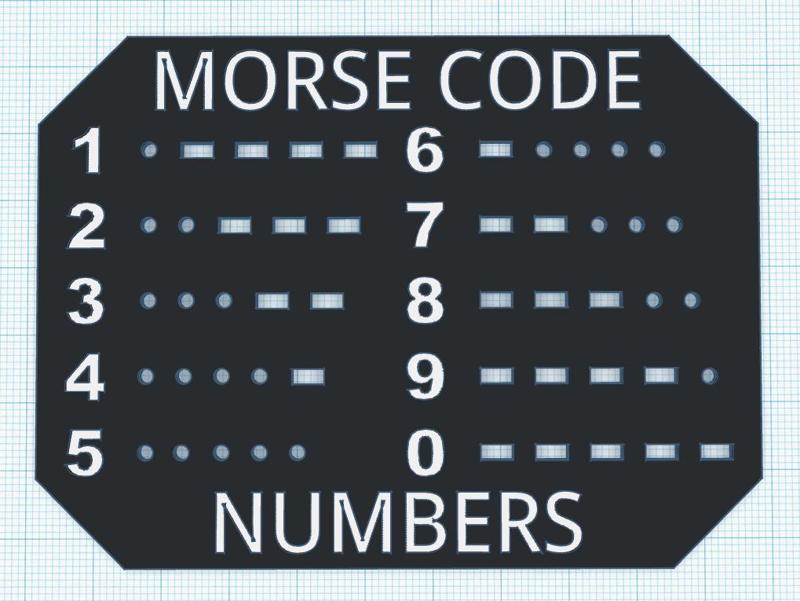 Morse Code Template - Numbers