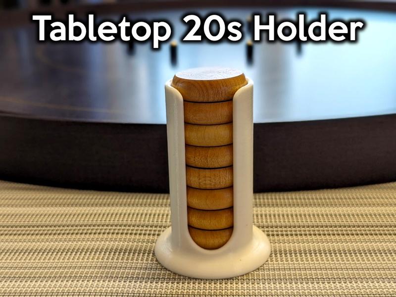 Crokinole Tabletop 20s Holder