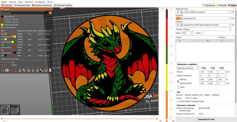 Little dragon (five colours / two colours)