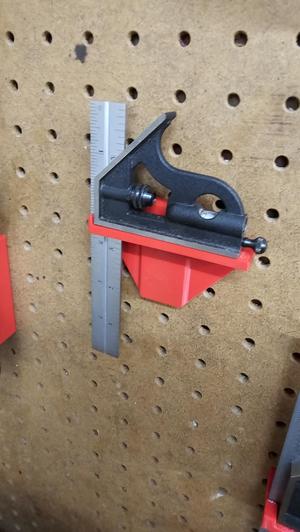 Starrett 6" Combination Square Pegboard Holder -- Sy's Peglock Board