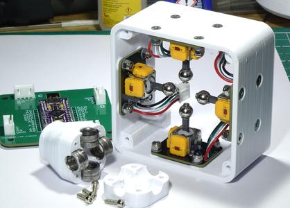 Smaller SpaceMouse with Hall Effect Joysticks, PCB Wiring and BALLS OF STEEL!