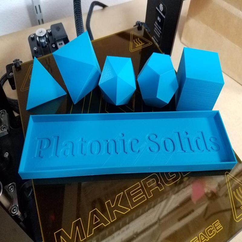 Platonic Solids with Tray