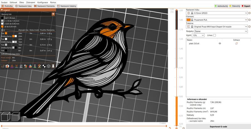 bird on branch topper (four colours)