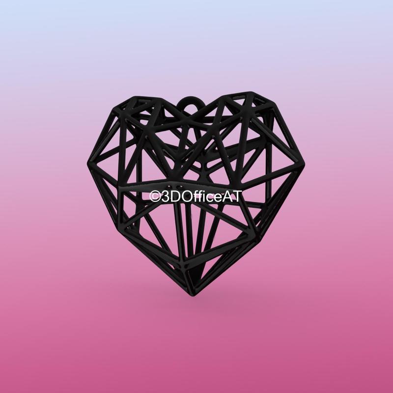 Wire Art Heart for Chain - SLA