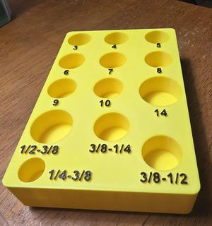 Gridfinity Icon Hex Sockets and Socket Adapters