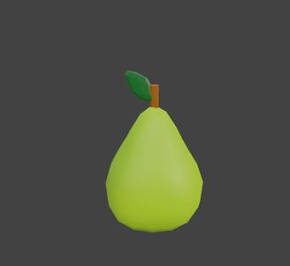 Realistic pear fruit model
