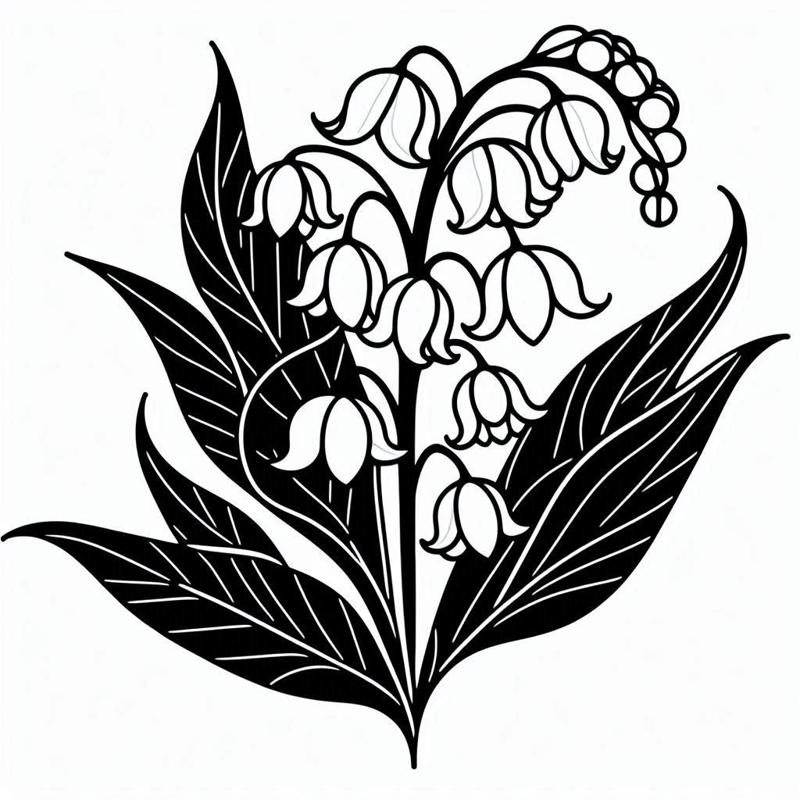 Wall art: Lily of the valley 2 (two colours)