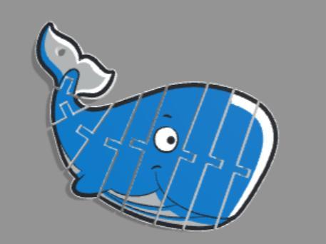 Funny articulated whale