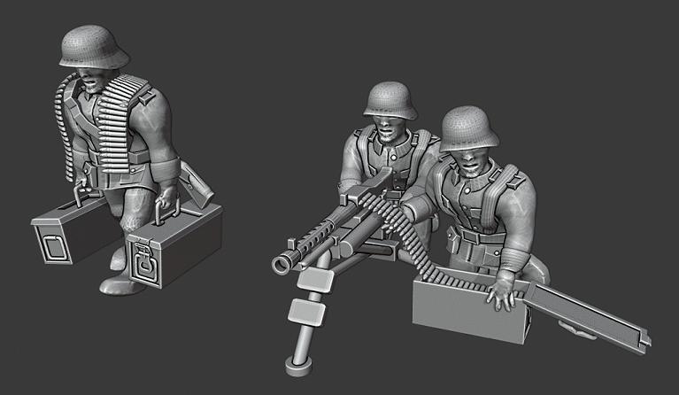 World War Two German Machine Gun Team