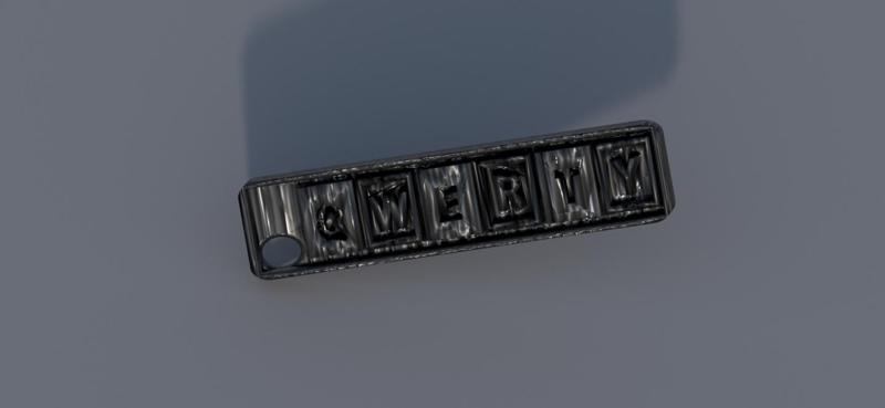 keychain QWERTY