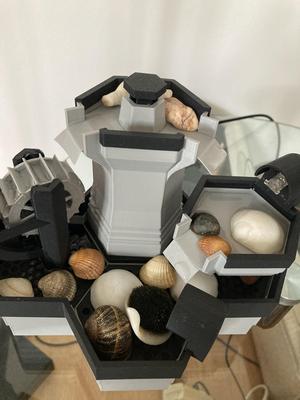 Parts for modular desktop fountain