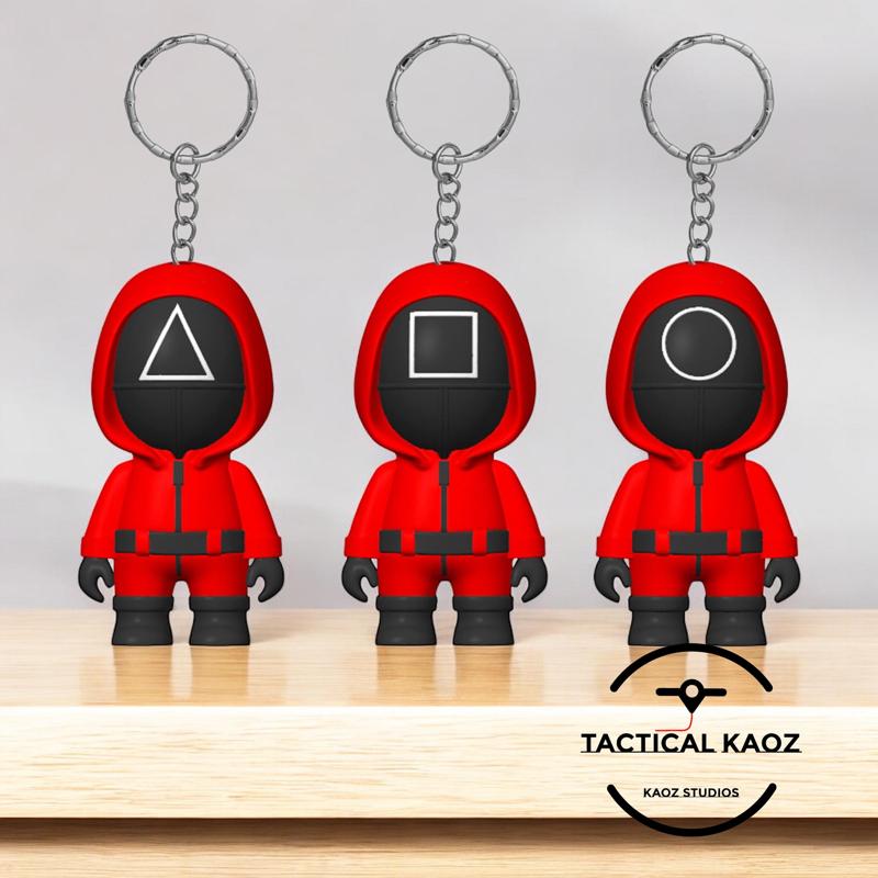 Squid Game Guards Keychain & Figurine Set