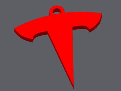 Tesla Keychain logo