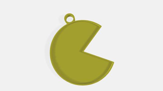 Classic / Retro Pacman Necklace or Keychain