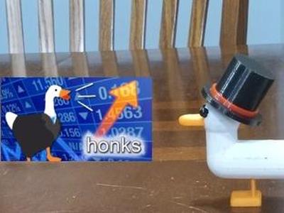 Christmas goose for one color printer