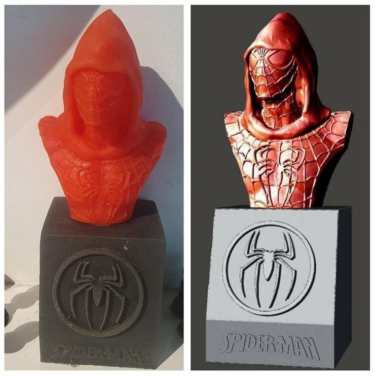 Hoodey Spiderman Scuplture