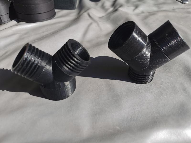 RD40 Y adapter gas mask hose