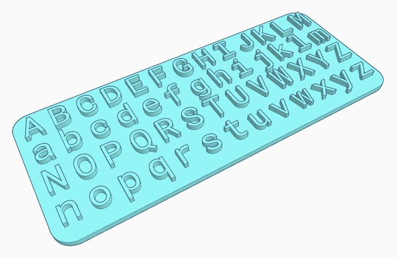 Monospace Letter Board