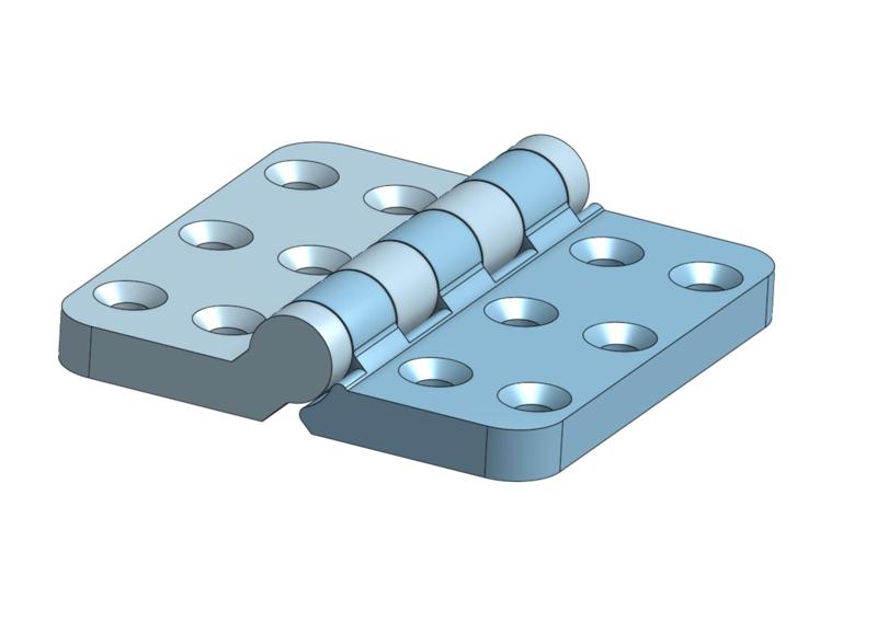 Strong hinge 60x60mm 180 Degree