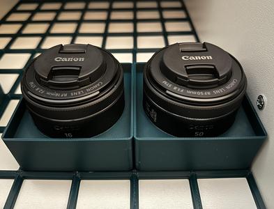 Gridfinity Canon RF Lens Bin (16mm 50mm 24-105 f/4 L)