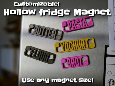 Hollow fridge magnet