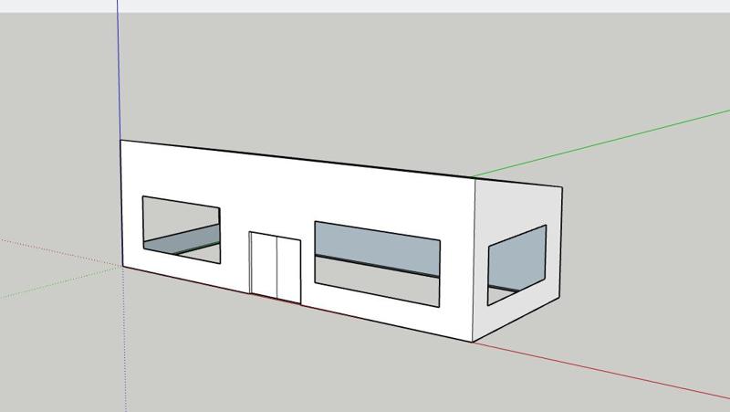N scale model outlet mall 3"x5"