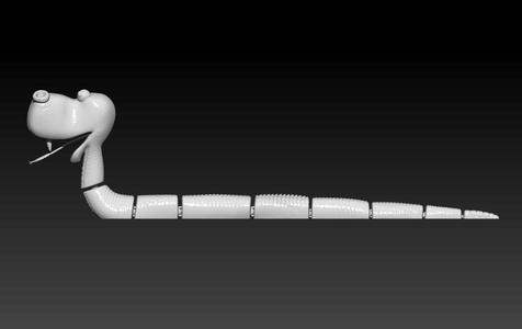 Articulated Snake Print In Place