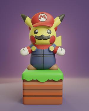 Pokemon - Pikachu Cosplay Mario