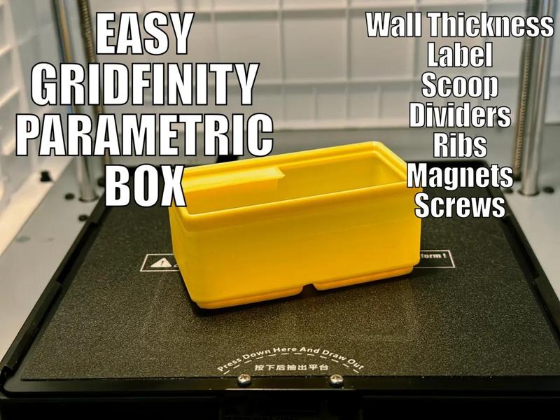 Easy Gridfinity Parametric Box   