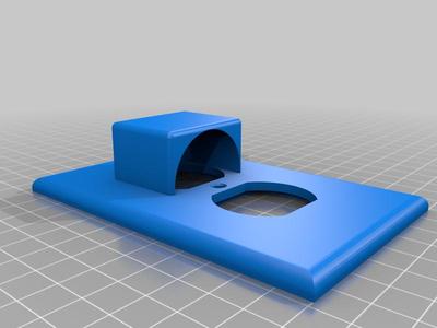 Duplex light switch cover for Flic button